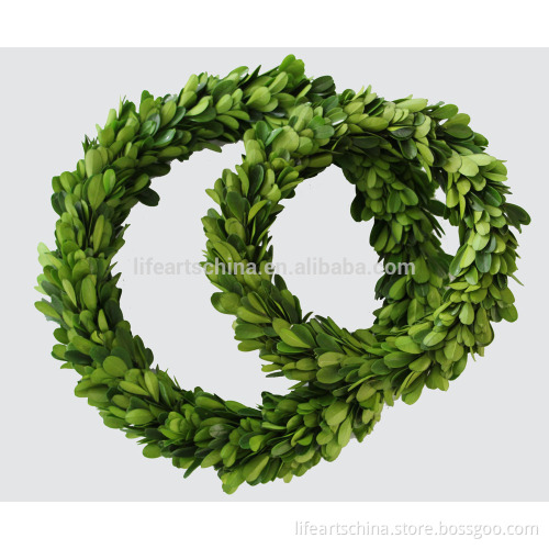 Garland Preserved natural boxwood wreath